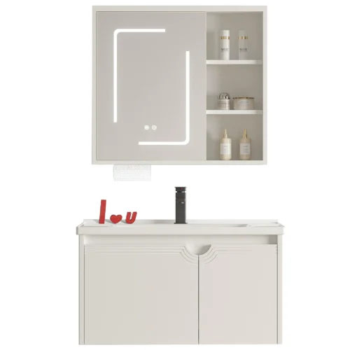 Smart Mirror Cabinet Combo Washstand for Home Bathrooms and Hotel Projects