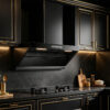 Household top-mounted range hood, T-shaped model, high suction power range hood and gas stove